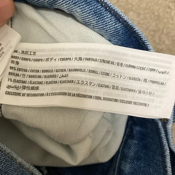 Abercrombie & Fitch The 90s Straight Ultra High Rise Jeans Medium Wash 28 Short - Picture 5 of 7